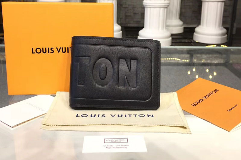 Louis Vuitton M63235 LV Dark infinity Leather Multiple Wallet ...