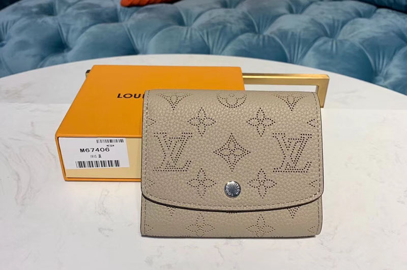 Louis Vuitton M62542 LV Iris Compact Wallets Galet Mahina leather ...