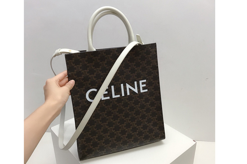 Celine 191542 Small Vertical Cabas in Triomphe Canvas with Celine Print ...