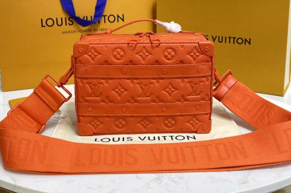 Louis Vuitton M20956 LV Handle Soft Trunk bag in Orange Taurillon ...